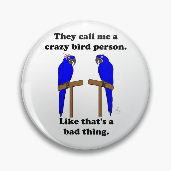 Item preview, Crazy Bird Person with Hyacinth Macaws designed and sold by Laughing Parrot Studio.