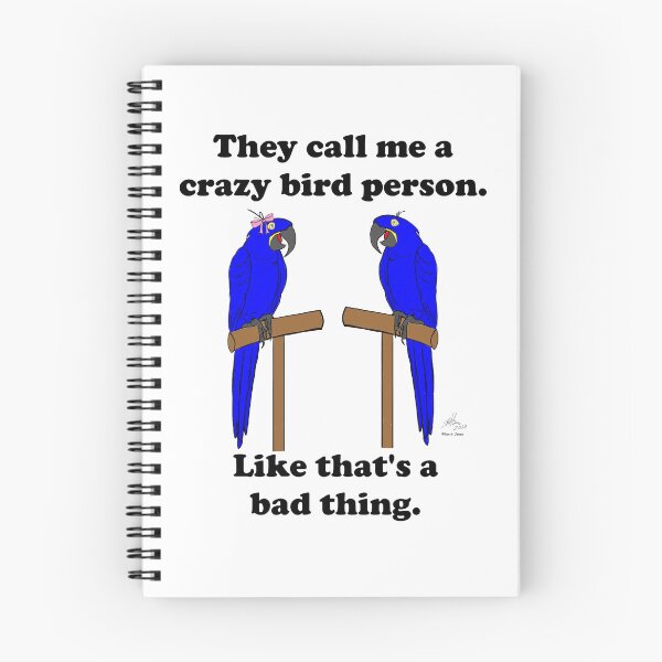 Item preview, Crazy Bird Person with Hyacinth Macaws designed and sold by Laughing Parrot Studio.