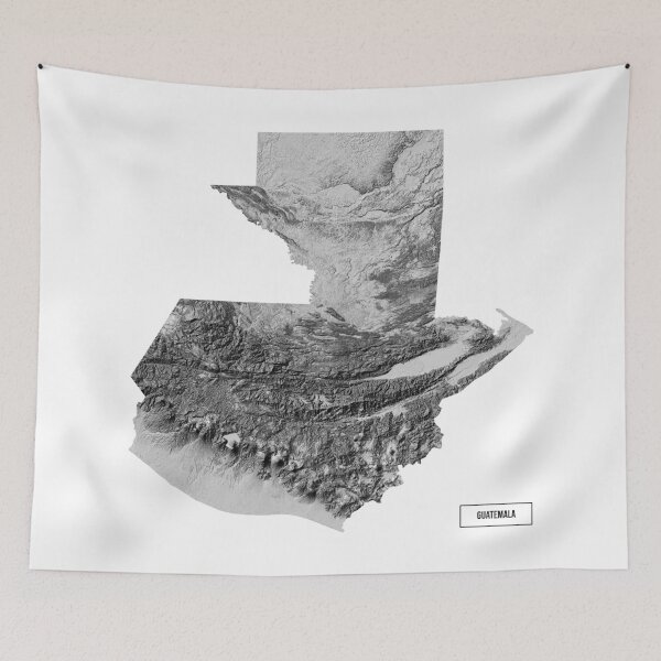 Item preview, Relief Map of Guatemala designed and sold by ThinkAboutMaps.