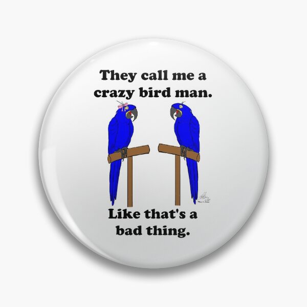 Item preview, Crazy Bird Man with Hyacinth Macaws designed and sold by Laughing Parrot Studio.