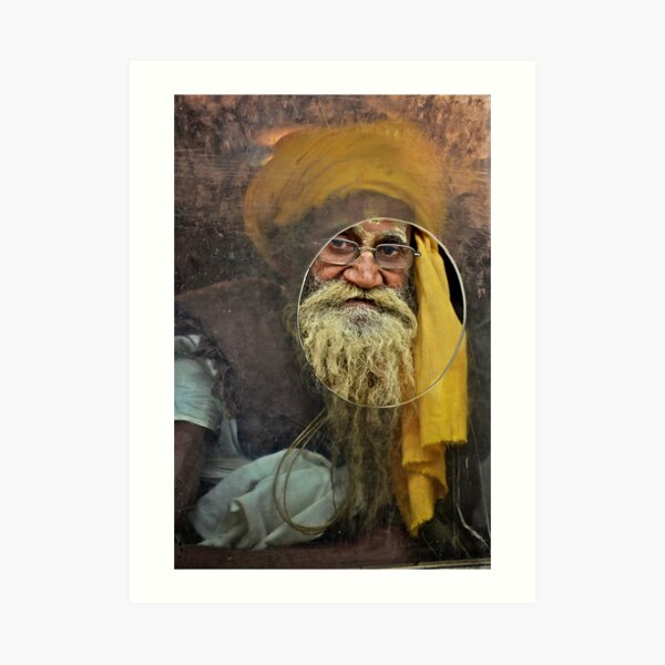Yellow Turban at the Window Art Print