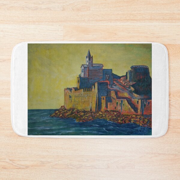 Item preview, Oil Painting - San Pietro Church at Sunset. Portovenere, Italy designed and sold by Igor Pozdnyakov.