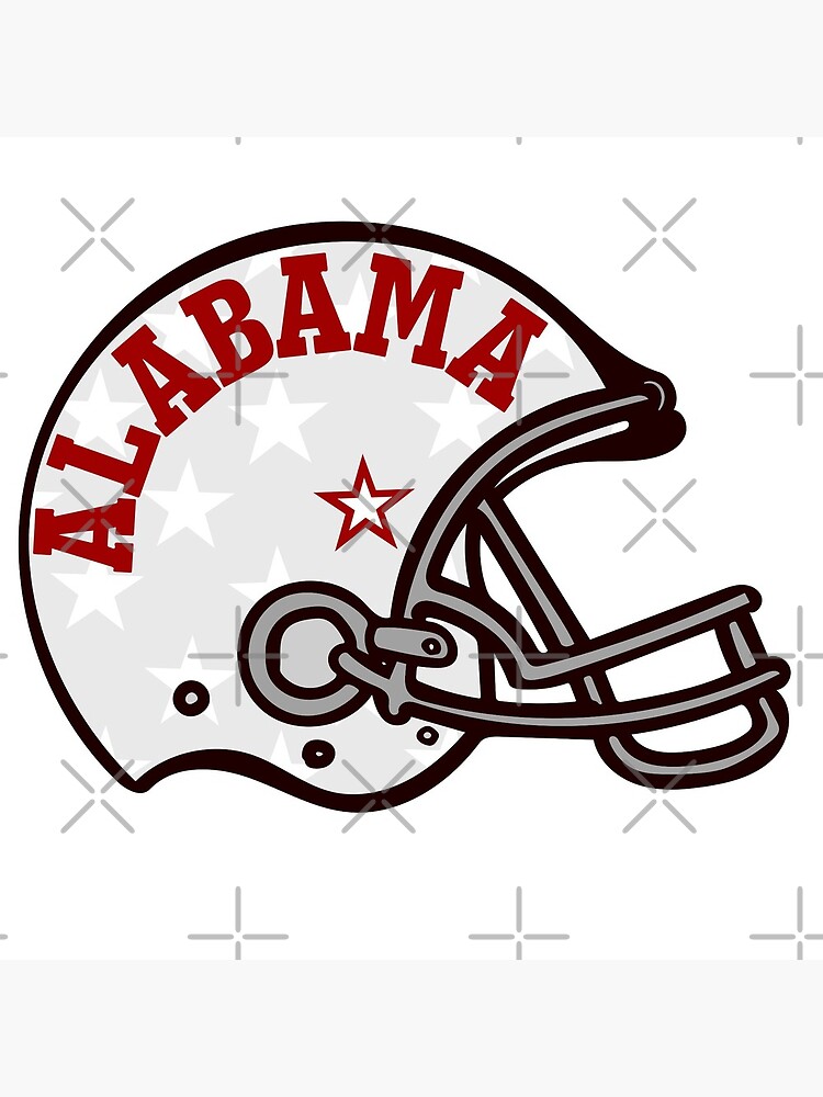 Alabama Stars Football Helmet Greeting Card By Emroccs Redbubble