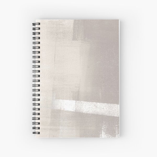 Contemporary Minimalist Abstract - Divide Beige Spiral Notebook