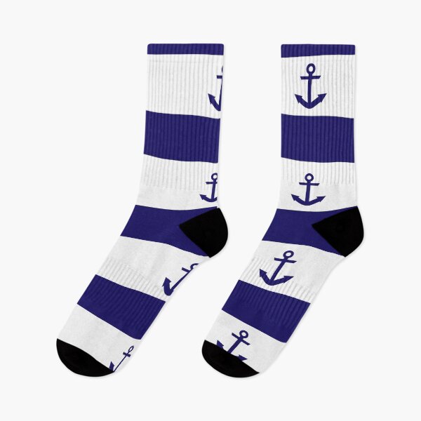 Item preview, Navy Blue Stripes and Anchors designed and sold by Orchyd.