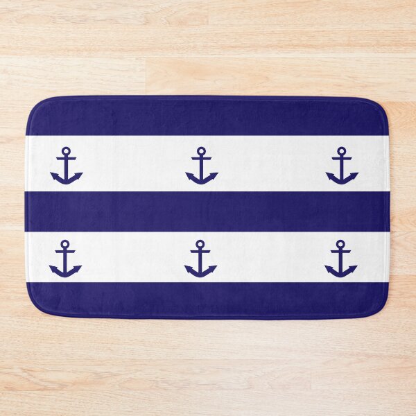Item preview, Navy Blue Stripes and Anchors designed and sold by Orchyd.