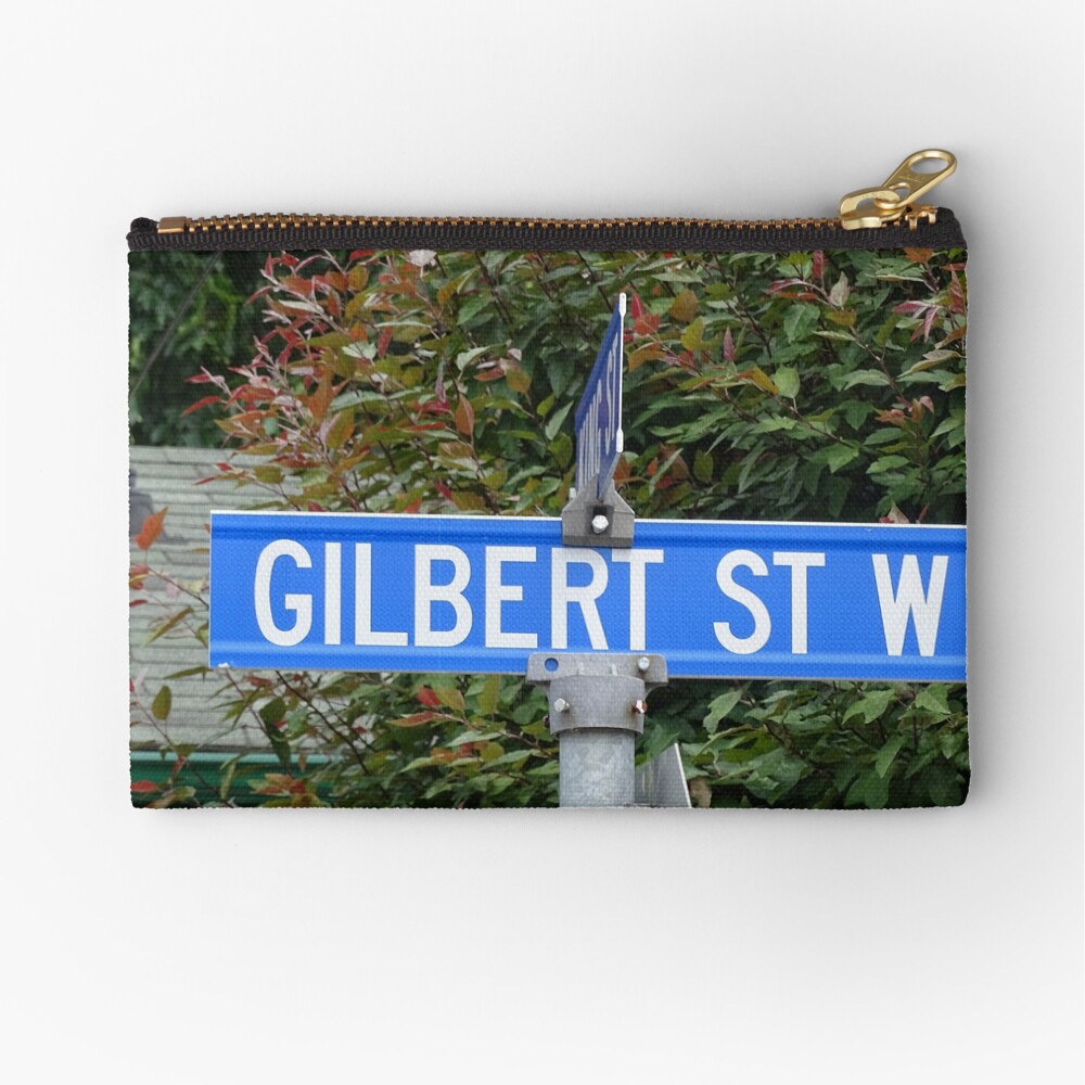 Gilbert, Gilbert street sign Zipper Pouch