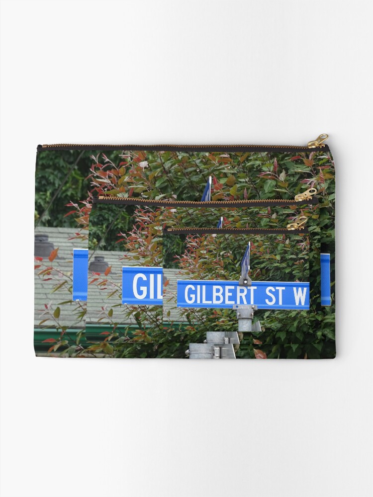 Alternate view of Gilbert, Gilbert street sign Zipper Pouch