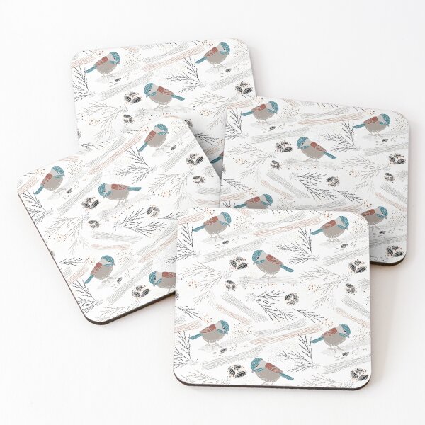 Item preview, Grey & Teal Chickadee Seed Floral  designed and sold by StudioPosies.