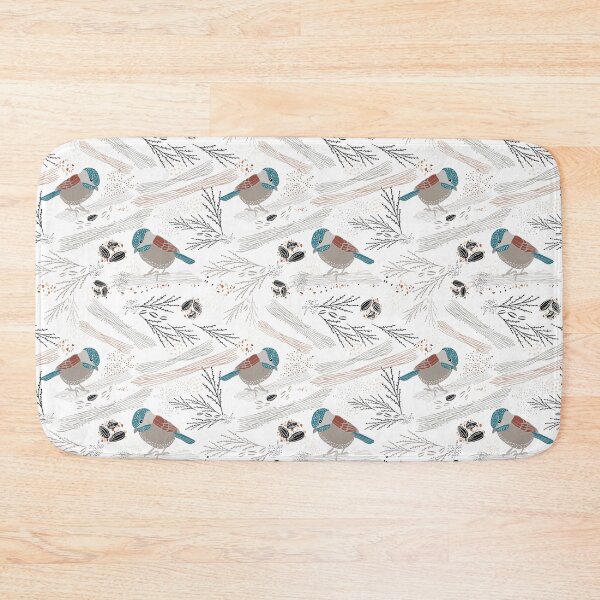 Item preview, Grey & Teal Chickadee Seed Floral  designed and sold by StudioPosies.