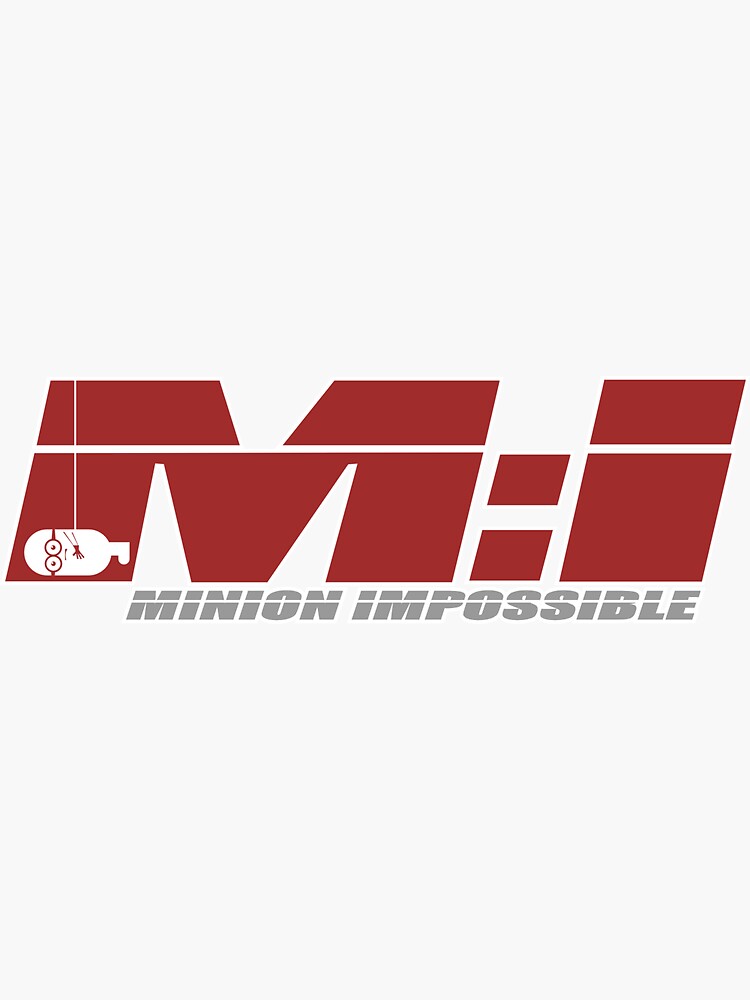 Minion Impossible Sticker For Sale By Karmadesigner Redbubble