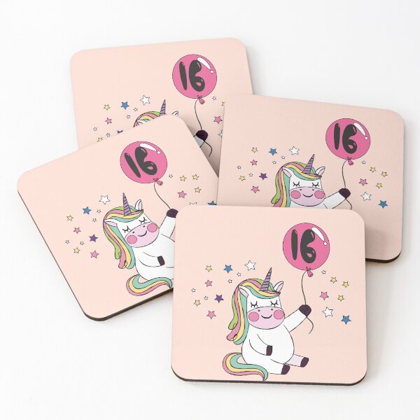 Item preview, cute unicorn 16th anniversary designed and sold by Lactus.