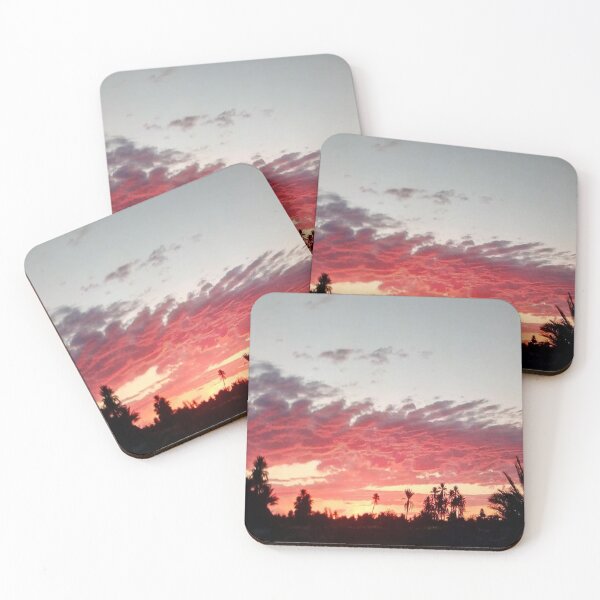Item preview, A beautiful sunrise with palm and foggy sky designed and sold by faridman.