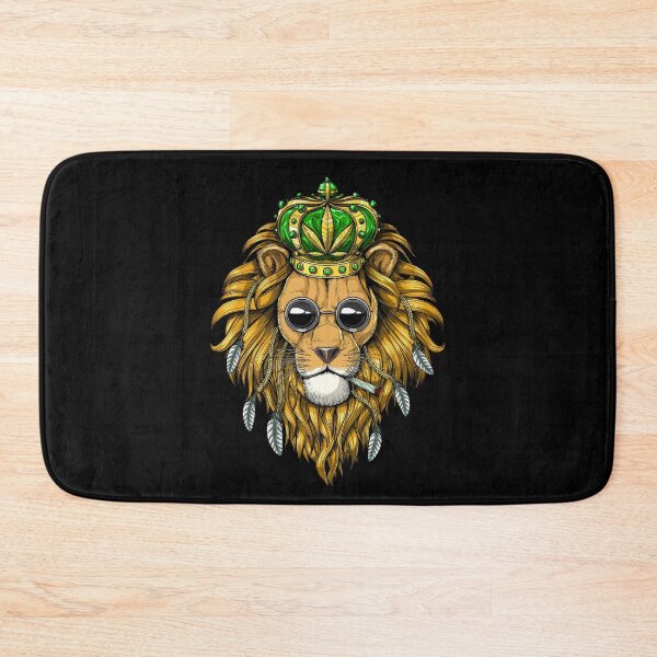 Item preview, Lion Hippie Smoking Weed designed and sold by underheaven.