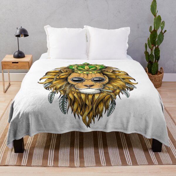 Item preview, Lion Hippie Smoking Weed designed and sold by underheaven.