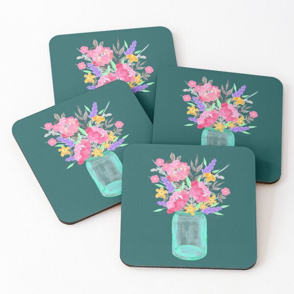 Item preview, Watercolor Flowers In A Mason Jar  designed and sold by MysticMagpie.