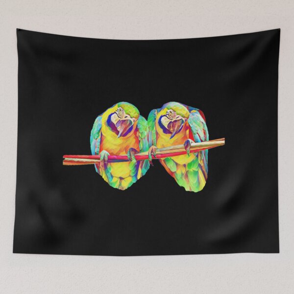 Item preview, Rainbow colors couple parrots lovebirds hawaii raptors designed and sold by conceptDVS.