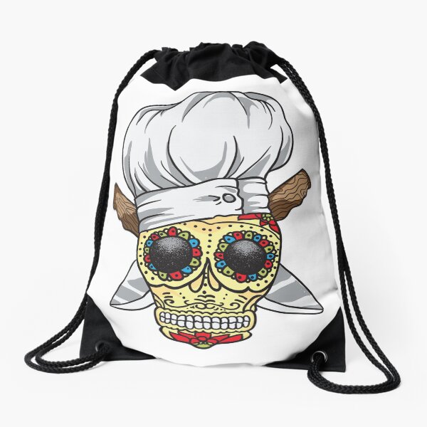 Chef Skull Drawstring Bag