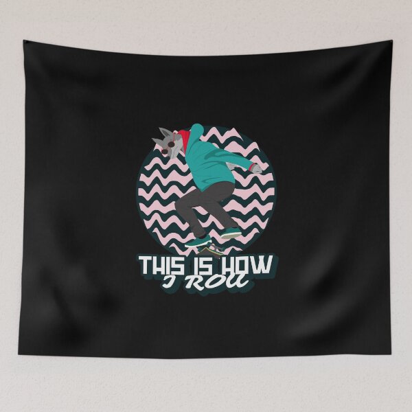 Item preview, This how i roll - This is how i Roll Skateboard Wolf Skater Kids Gift designed and sold by Rzelemenz.