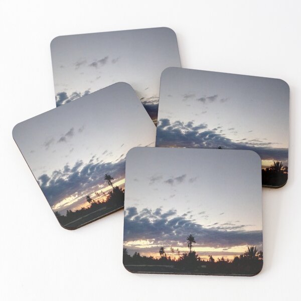 Item preview, A beautiful sunrise with palm and foggy sky designed and sold by faridman.