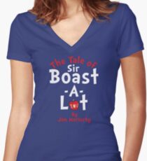 The Tale of Sir Boast-A-Lot (Just Title Variant) Women's Fitted V-Neck T-Shirt