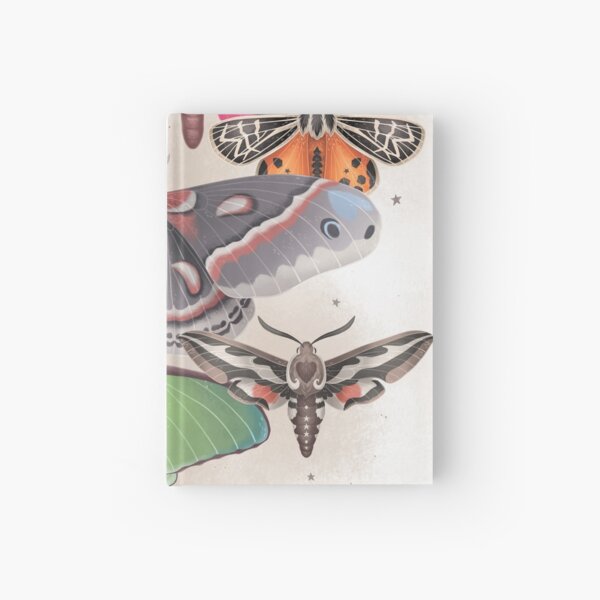 Magical Moths - Light version Hardcover Journal