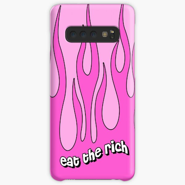 eat the rich pink hearts Samsung Galaxy Snap Case