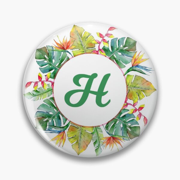 Item preview, Tropical Leaves Monogram H designed and sold by MysticMagpie.