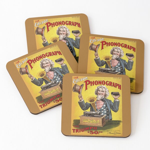 Item preview, EDISON PHONOGRAPH: Vintage Uncle Sam U.S Advertising Print designed and sold by posterbobs.