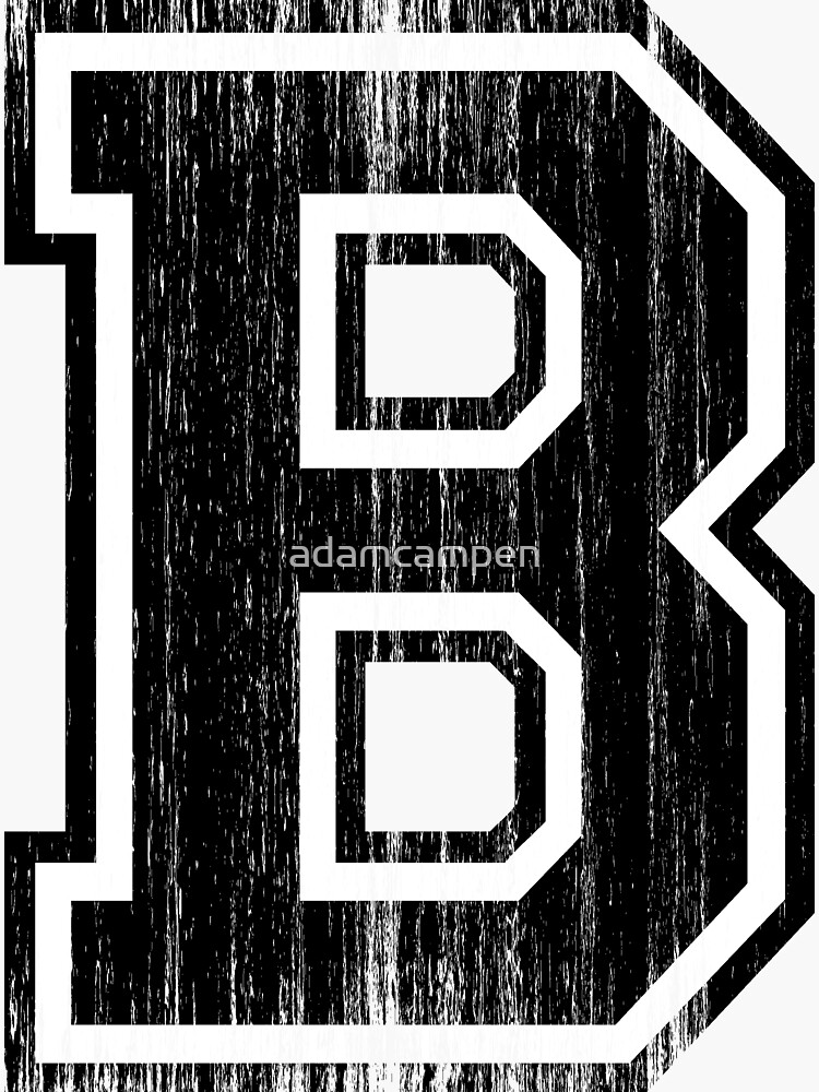 Big Varsity Letter B Sticker For Sale By Adamcampen Redbubble