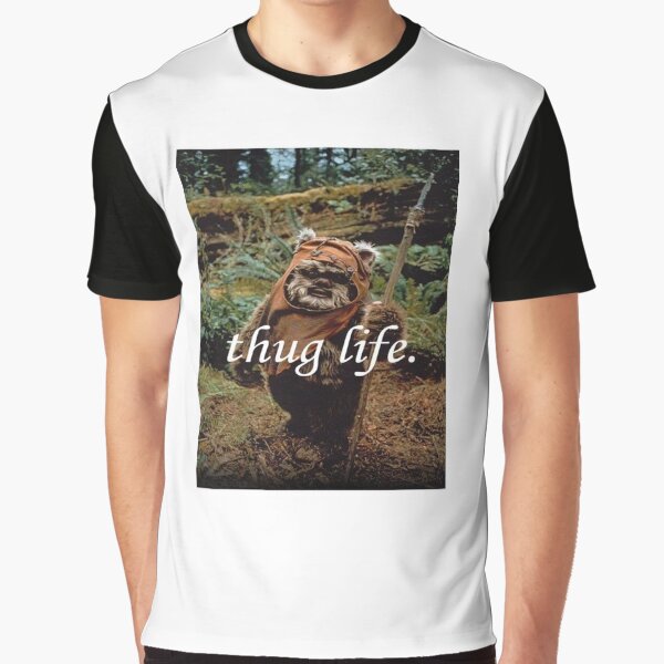 Vista previa del artículo con la obra «La vida de matón de los Ewoks», diseñado y vendido por customdesignsco.