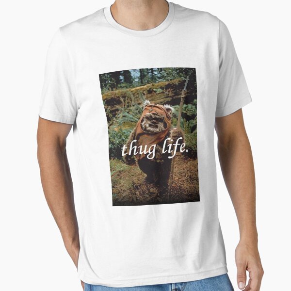Vista previa del artículo con la obra «La vida de matón de los Ewoks», diseñado y vendido por customdesignsco.