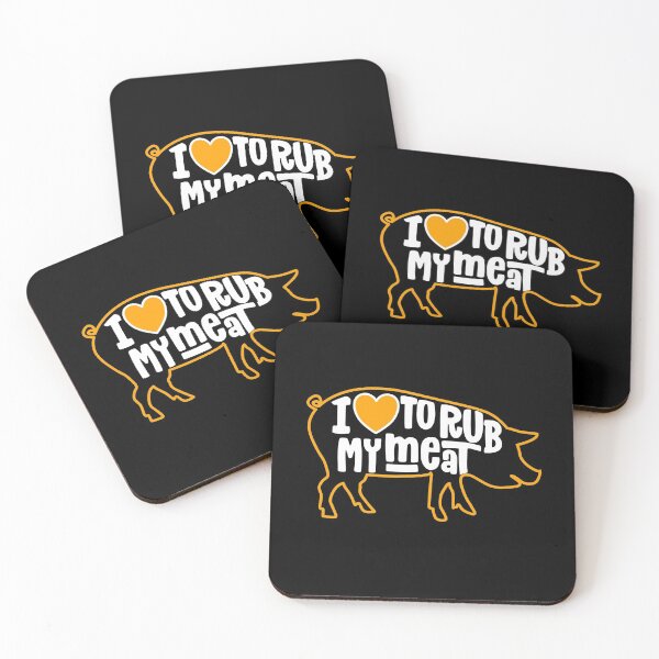 Item preview, I Love To Rub My Meat Funny BBQ Summer Party designed and sold by Zeelicious Designs.