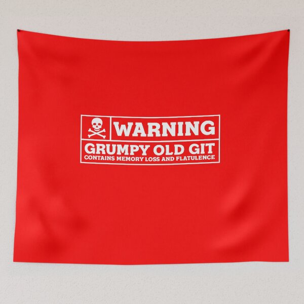 Item preview, warning grumpy old git contains memory loss &flatulence designed and sold by jozefds.