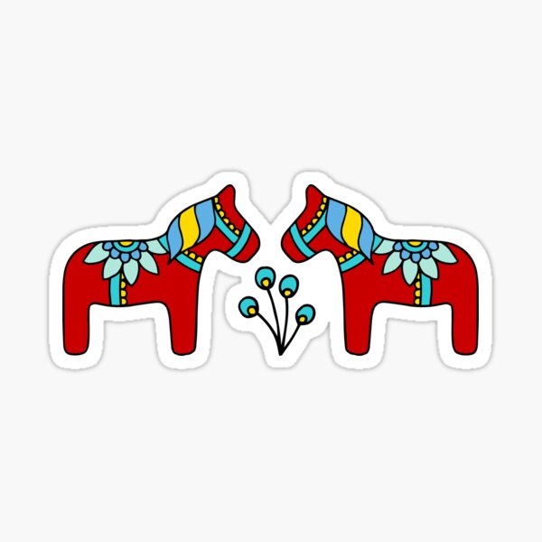 Item preview, Swedish Dala Horses || Sweden || Animals || Horses designed and sold by Hilary Leslie.