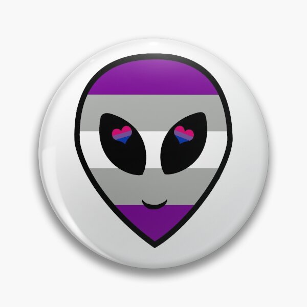 Item preview, Biromantic Grey Ace Alien designed and sold by silentrebel.
