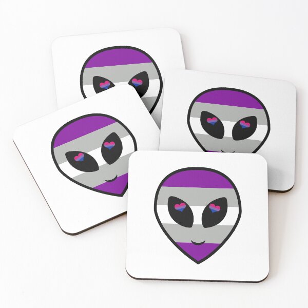 Item preview, Biromantic Grey Ace Alien designed and sold by silentrebel.