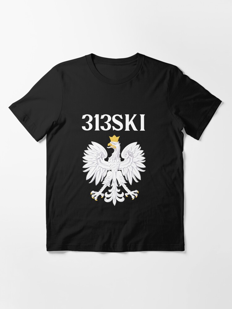 313SKI Detroit Michigan Area Code 313 Polish Pride Tall T-Shirt