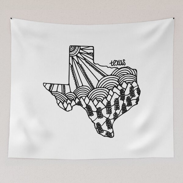 Item preview, Texas Mandala Zentangle State Outline designed and sold by murialbezanson.