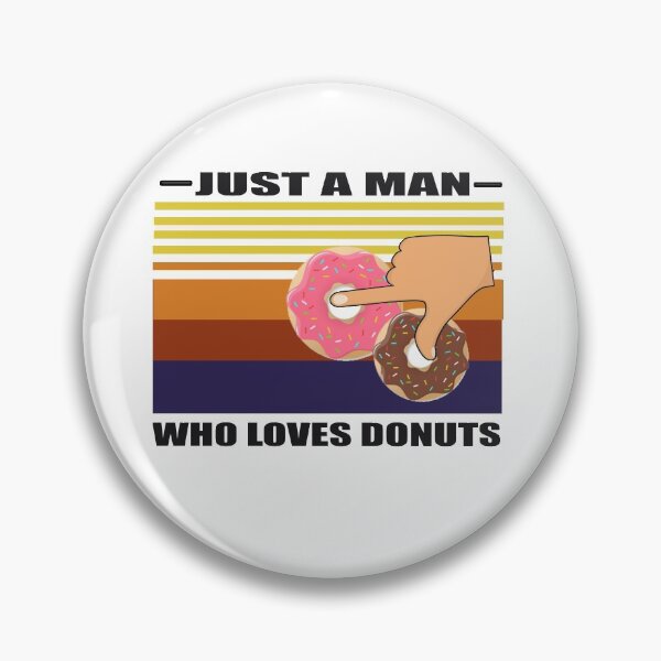 Item preview, Just A Man Who Loves Donuts Like Boobs Breast Happy Papa Daddy Uncle Husband Son Vintage Retro T-Shirt  designed and sold by bestdesigns2020.