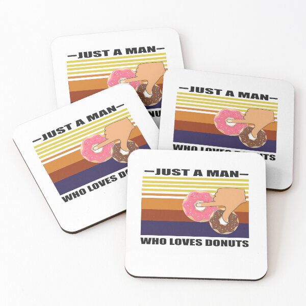 Item preview, Just A Man Who Loves Donuts Like Boobs Breast Happy Papa Daddy Uncle Husband Son Vintage Retro T-Shirt  designed and sold by bestdesigns2020.