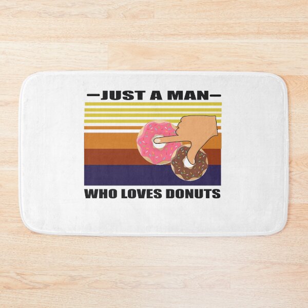 Item preview, Just A Man Who Loves Donuts Like Boobs Breast Happy Papa Daddy Uncle Husband Son Vintage Retro T-Shirt  designed and sold by bestdesigns2020.