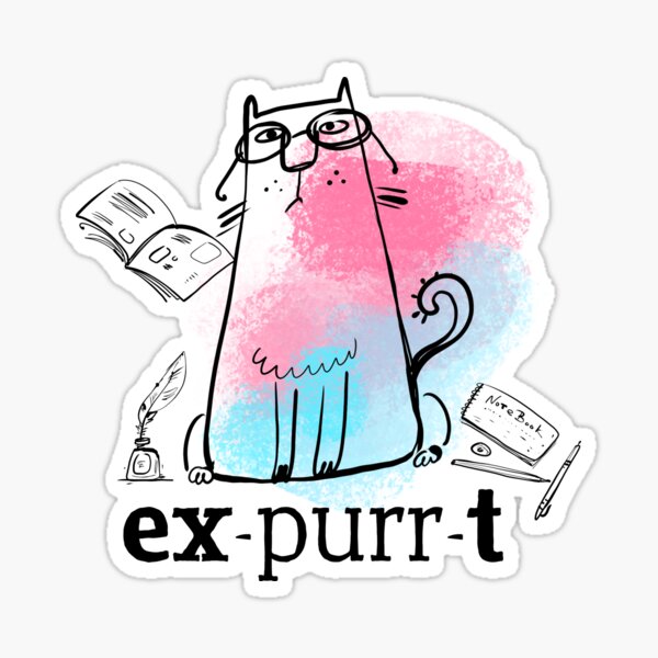 Item preview, Cat Humor Cartoon Pun Expurrt designed and sold by fotografixgal.