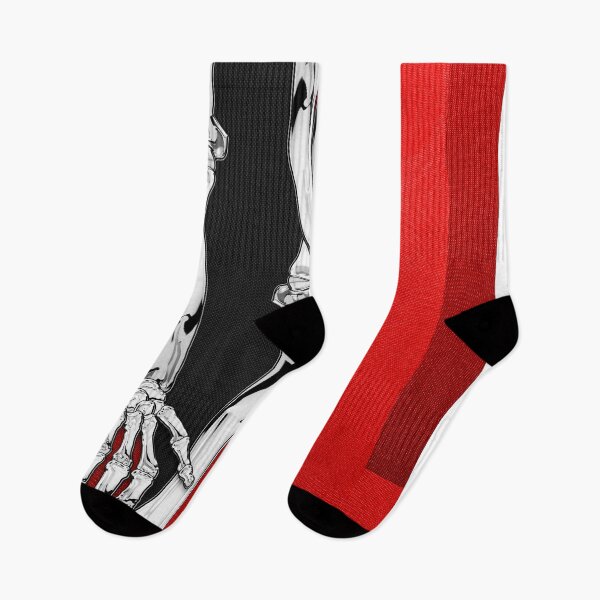 Item preview, Memento Mori - Two Sets of Silver Human Arm Bones over Red and Black Canvas designed and sold by Serge Averbukh Art Studio.