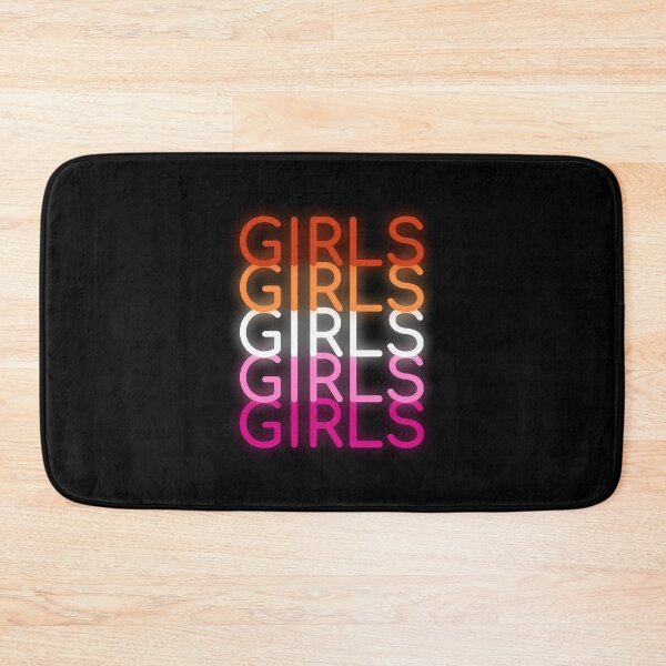 Item preview, Girls, Girls, Girls  - Lesbian Slogan & Flag Colours - Neon Sign designed and sold by AnnieGoodDesign.