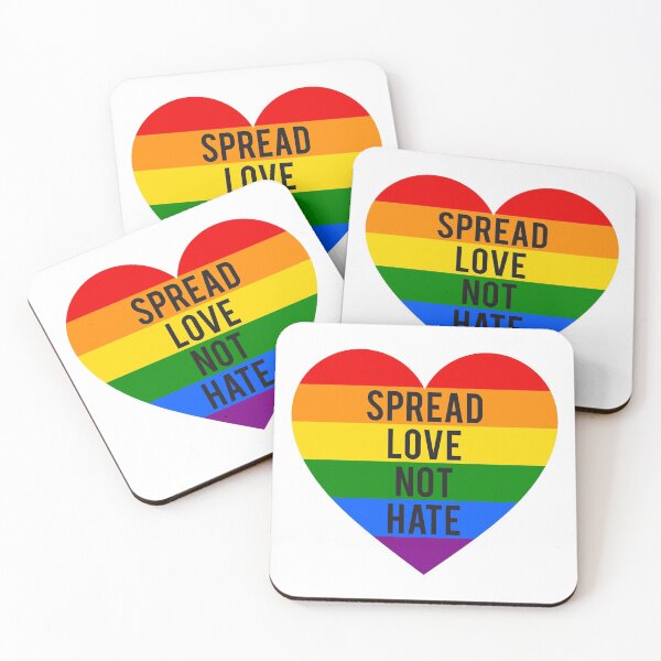 Item preview, Spread love, not hate, rainbow heart designed and sold by beakraus.