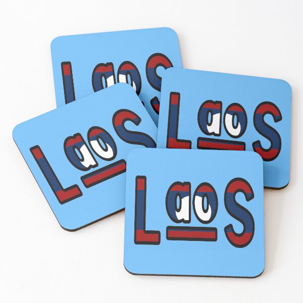 Item preview, Laos Font With Laotian Flag designed and sold by Havocgirl.