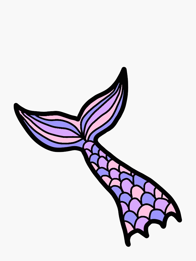 Download "mermaid tail" Sticker by ssab20 | Redbubble