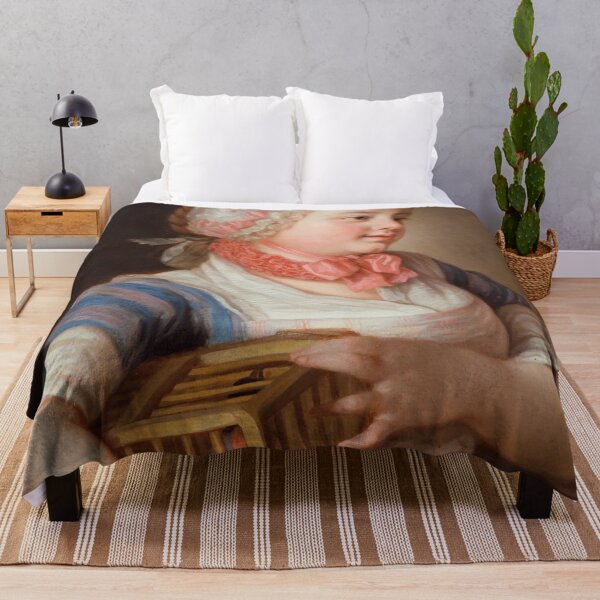 Item preview, Girl with Bullfinch in a Cage designed and sold by brushandframes.