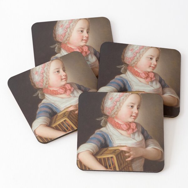 Item preview, Girl with Bullfinch in a Cage designed and sold by brushandframes.